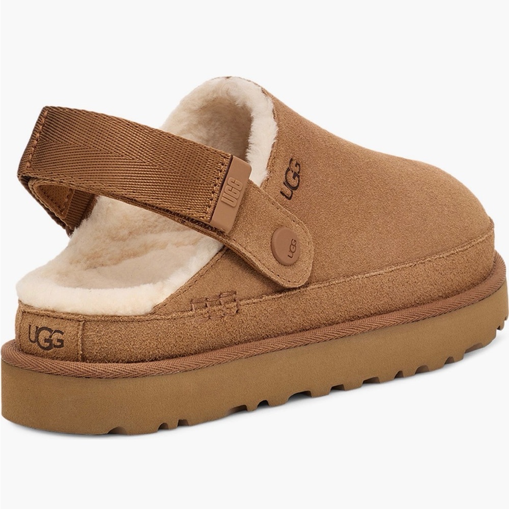 UGG Goldenstar Cozy Clog Chestnut Rubber Sole Mule size 9 NWT - Picture 7 of 8
